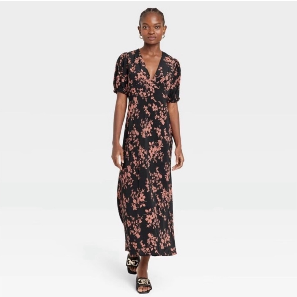 Target A New Day Floral Black Maxi Dress